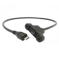 Micro USB 5Pin Han til Hun Forlængerpanelmonteringskabel med Skruer