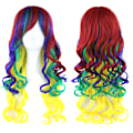 Miniatyrbilde 3 av 4: Ny gradient farge cosplay anime parykk COS Harajuku stil fargerik kvinnelig lang krøllete parykk, egnet for rollespill - JBS-07