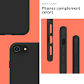 Miniatyrbillede 3 af 5: iPhone SE 2020/2022, iPhone 8/7, Soft-Touch, Stødsikker, Støvtæt, Skridsikker Apple Telefon Cover - Sort