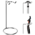 Miniatyrbillede 1 af 5: Barberkost Stand Deluxe Herre Rustfrit Stål Rejse Barberhøvl Holder - 12 cm (4,8 tommer)
