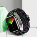 Pikkukuva 3 / 3: Yhteensopiva Apple Watch -rannekkeen 41 mm / 40 mm / 38 mm kanssa, punottu nylon, kirjava musta