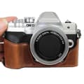 o7k Kameraväska för Olympus OM-D E-M10 Mark IV Läderbotten j0q Lätt att byta batteri - Cof