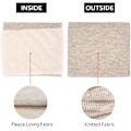 Pikkukuva 3 / 5: Snoodit miehille ja naisille Fleece-kauluri Unisex Paksu neulottu ympyrähuivi Talvinen lämmin kaulasuoja Kasvonsuoja - Pyöräily Juoksu Mixed beige