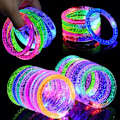 Miniatyrbild 1 av 5: 16-pack LED-armband, lysande LED-armband, festtillbehör, blinkande ljusarmband leksaker tillbehör