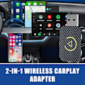 Pikkukuva 2 / 5: Langaton Carplay-sovitin, 2025 Päivitys 2 in 1 Älykäs Autoboxi Muuntaa Langallisen Langattomaksi Android Auto/Carplaylle, Automaattinen Yhteys Gold