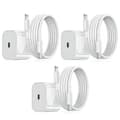 3-pakning iPhone-ladere – Hurtigladeradapter + USB-C 20W Hvit (NT) 3-pakning iPhone-ladere