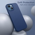 Miniatyrbillede 4 af 5: Silikone Etui Kompatibelt med iPhone 13 6.1-tommer, Silkeblødt Touch Fuld-krops Beskyttelsesetui, Stødsikkert Cover med Mikrofiberforing (Koboltblå)