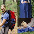 Miniatyrbilde 4 av 4: Reise Lakenpose, Bomull Slitesterk og Supermyk 220 x 115cm for Camping Sovepose, Vandrerhjem, Busser, Piknik, Tog med Putelommer