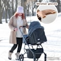 Miniatyrbilde 3 av 3: Vogn Fleece Håndmuffe | Vanntett Vogn Håndmuffe | Vindtett & Frostsikker Håndvarmer Tykkere Vinterhansker, Khaki