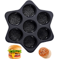 Miniatyrbild 1 av 5: Silikonform för hamburgerbröd, 7 hålrumsform, non-stick bakform, lätt att ta ur