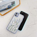 Miniatyrbillede 2 af 3: Kompatibel med iPhone 11 Case med Blomster Klar Frostet PC Bagside Blomster Piger Kvinde og Blød TPU Beskyttende Silikone Slank Case til iPhone 11 - Lilla