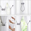 Pikkukuva 2 / 5: Magneettiset verhonpidikkeet, verhosoljet, sidontanauha, 2 kpl kotiin, toimistoon, koristeeksi Light gray