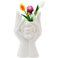 Miniatyrbilde 1 av 5: Abstrakt Kunst Hodevase: Moderne Elegant Vase Kvinneform Hode Halv Menneskekropp Blomstervase Bohemsk Dekor