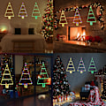 Miniatyrbillede 5 af 5: Batteridrevne Julelys - 93cm LED Stige Julelys, 8 Tilstande, Stige Juletræslygter til Julepynt Warm White