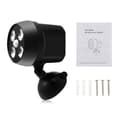 2-pack Batteridriven Utomhus LED Säkerhetslampa 600 Lumen Svart