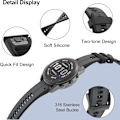 Miniatyrbillede 3 af 7: Rem til Garmin Fenix 7/Fenix 6/Fenix 5/EPIX 2, Quick Fit 22mm Silikone Urrem til Approach S60/S62, D2 Delta, Forerunner 935/945