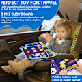 Miniatyrbilde 3 av 5: Aktivitetsbrett for småbarn, leketøy for 1-4 år, sensorisk, spenne, leketøy for læring, finmotorikk, gave til jenter, gutter, reise, fly, bil