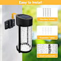 Miniatyrbild 6 av 7: 2-pack solcellslampor med sprucket glas för vägg, staket, trädgård, utomhus, vattentäta SMD LED-lampor för uteplats, däck, grind, gård, dekoration, varmt vitt