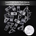 Miniatyrbild 5 av 5: 20 st Polygel Nagelklippar Transparenta Gel Nagelklippar Nagelklippar för Nagelförlängning Snabb Nagelbyggare Kit