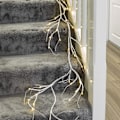 Miniatyrbillede 5 af 5: 1,5 m Birk Julestang med 48 LED-lys | Batteridrevet Julepynt | Julebordspynt