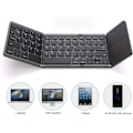 Miniatyrbilde 5 av 5: Sammenleggbart Bluetooth-tastatur, bærbar mini trådløst BT-tastatur i lommeformat med berøringsplate for Android, Windows, PC, nettbrett