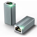 Miniatyrbilde 1 av 5: RJ45 Kobler, Ethernet-kontakt LAN-adapter RJ45 Hunn Nettverksforlengelse for LAN-kabel, Nettverkskabel, 2 stk
