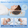 Miniatyrbilde 2 av 5: Memory Foam Nakkestøttepute for Nakke- og Skuldersmerter ved Søvn: Ortopedisk Cervicalpute - Ergonomisk Sidepute