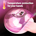 Miniatyrbilde 3 av 5: UV LED Neglelakk Lampe Raskere Negletørker for Gel Polish, Negleherdingslampe med 4 Timer Innstilling Auto Sensor LCD Skjerm