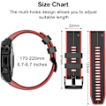 Miniatyrbillede 6 af 7: Rem til Garmin Fenix 7/Fenix 6/Fenix 5/EPIX 2, Quick Fit 22mm Silikone Urrem til Approach S60/S62, D2 Delta, Forerunner 935/945