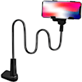 Miniatyrbild 1 av 5: Gooseneck Telefonhållare, Vikbar Tablet- och Smartphonehållare - 360° Flexibel Arm, Total Längd 75cm
