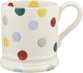 Stor Mugg, Keramisk Kaffe Mugg Stor - Stengods Mugg, Latte, Kaffe - Vackra Muggar, Födelsedagspresent - Kaffe Mugg Polka Dots