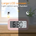 Miniatyrbild 4 av 4: Väckarklocka 4,3\" LED-display, Digital väckarklocka med batteridrift, Snooze, Lätt att använda, Temperaturkalender, 12/24 timmar