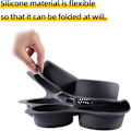 Miniatyrbild 5 av 5: Silikonform för hamburgerbröd, 7 hålrumsform, non-stick bakform, lätt att ta ur