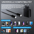Pikkukuva 3 / 5: 45W USBC Pikalaturi Android-puhelimille Type-C-kaapelilla Samsung Galaxy S24 S23 S22 S21 Ultra/ A53 A54/A73/note/iphone15/ipad 2PC,black 2m data cable