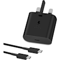 Miniatyrbilde 1 av 5: 25W Hurtiglader med USB C-kabel - Kompatibel med/ Galaxy-smarttelefoner og andre USB Type C-enheter
