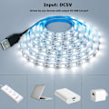 Miniatyrbild 4 av 4: 5V USB LED-remsa kall vit 6000K USB-driven 4M (2 st) Flexibel SMD2835 Hög ljusstyrka Ej vattentät IP20 LED-bandljus