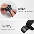 Miniatyrbillede 3 af 5: Velcrorem til Garmin Fenix 7S/ Fenix 6S/Fenix 5S, 20mm Justerbar Flettet Nylon Armbåndsrem Sort