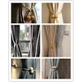 Pikkukuva 4 / 5: Magneettiset verhonpidikkeet, verhosoljet, sidontanauha, 2 kpl kotiin, toimistoon, koristeeksi Light gray