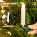 Miniatyrbilde 5 av 5: 10 stk. LED juletrelys, flammeløse LED-juletrelys med fjernkontroll, timer og 4 moduser