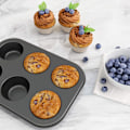 Miniatyrbilde 4 av 5: 2 Pakning Non-stick Muffinsform, Karbonstål Cupcakeform, 6 Kopp, Lett å Rengjøre
