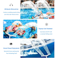 Miniatyrbild 5 av 5: Poolfontän, Dubbla Jet Pooltillbehör för Överjordiska/Inbyggda Pool, 2 i 1 Justerbar Poolfontän för