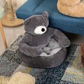 Miniatyrbillede 5 af 5: Bjørne Hundeseng, Blød Hvalpe Bjørne Sofa, Vaskbar Teeddyy Bjørne Kæledyrsseng, Bomuldsmåtte Deluxe Katteseng, Knus Bjørne Kæledyr, diameter 55CM