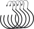 Bælte Ring Hanger Sjal Hængere, Multi-brug Hængende Krog Skab Organizer til Bælter, Sjal, Halstørklæder, Hat Stativ (5 Pak, Sort)
