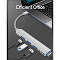 Pikkukuva 5 / 5: USB-keskitin, 4 porttia USB 3.0 Multi USB -keskitin, USB C -keskitin 5 Gbps -sovitin Kannettava Multi Data -keskitinsovitin
