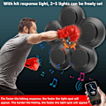 Miniatyrbild 3 av 5: 14,6×13 tum Väggmonterad Smart Bluetooth Musikboxningsmaskin med LED-display & Justerbart Ljus, Väggmål Musikboxare, för Vuxen