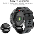 Miniatyrbillede 4 af 7: Rem til Garmin Fenix 7/Fenix 6/Fenix 5/EPIX 2, Quick Fit 22mm Silikone Urrem til Approach S60/S62, D2 Delta, Forerunner 935/945