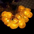Miniatyrbillede 4 af 5: Lys Kæder, 1,5 m Blinkende Lys Kæde Belysning Indendørs Juletræsdekorationer Vindue Julelys (10LED, Orange)