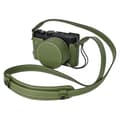 För Leica D-Lux 8 Kamerabas med Linsskydd Axelrem PU Läder Skyddsfodral - Grön