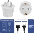 Miniatyrbillede 2 af 5: 3-delt UK Stikadapter Sæt, Frankrig til UK Rejseadapter, Type G Adapter, UK til Frankrig Stikadapter