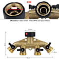 Miniatyrbillede 2 af 5: Kraftig Udendørs Slangesplitter Havehane Adapter, 4-vejs Massiv Messing Slangesplitterhane